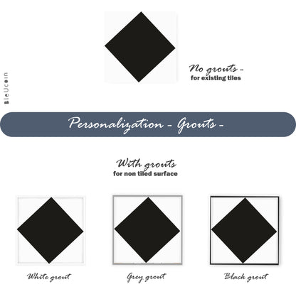 Diamond Black & White Peel & Stick Tile