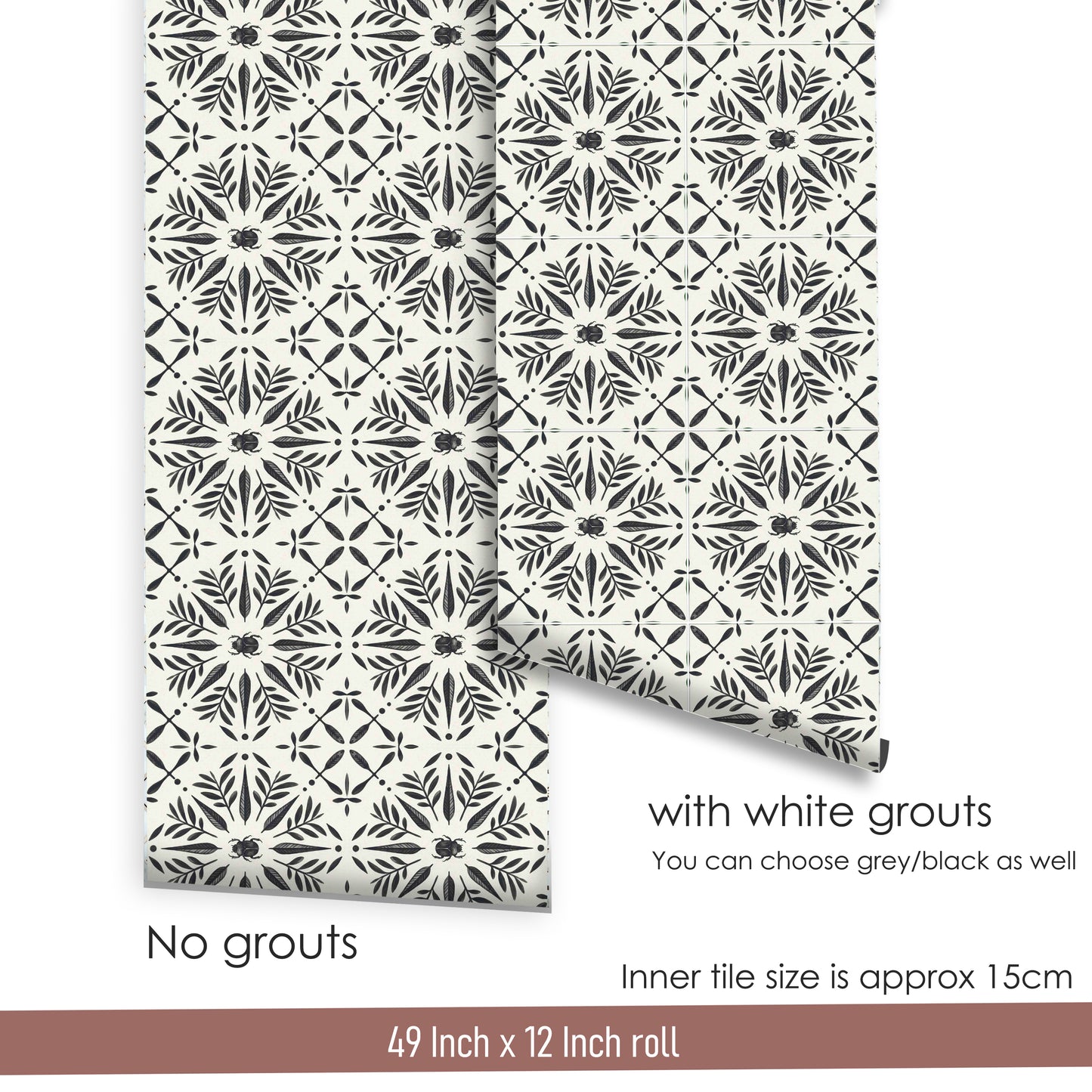 Scarab Rosette Peel & Stick Tile