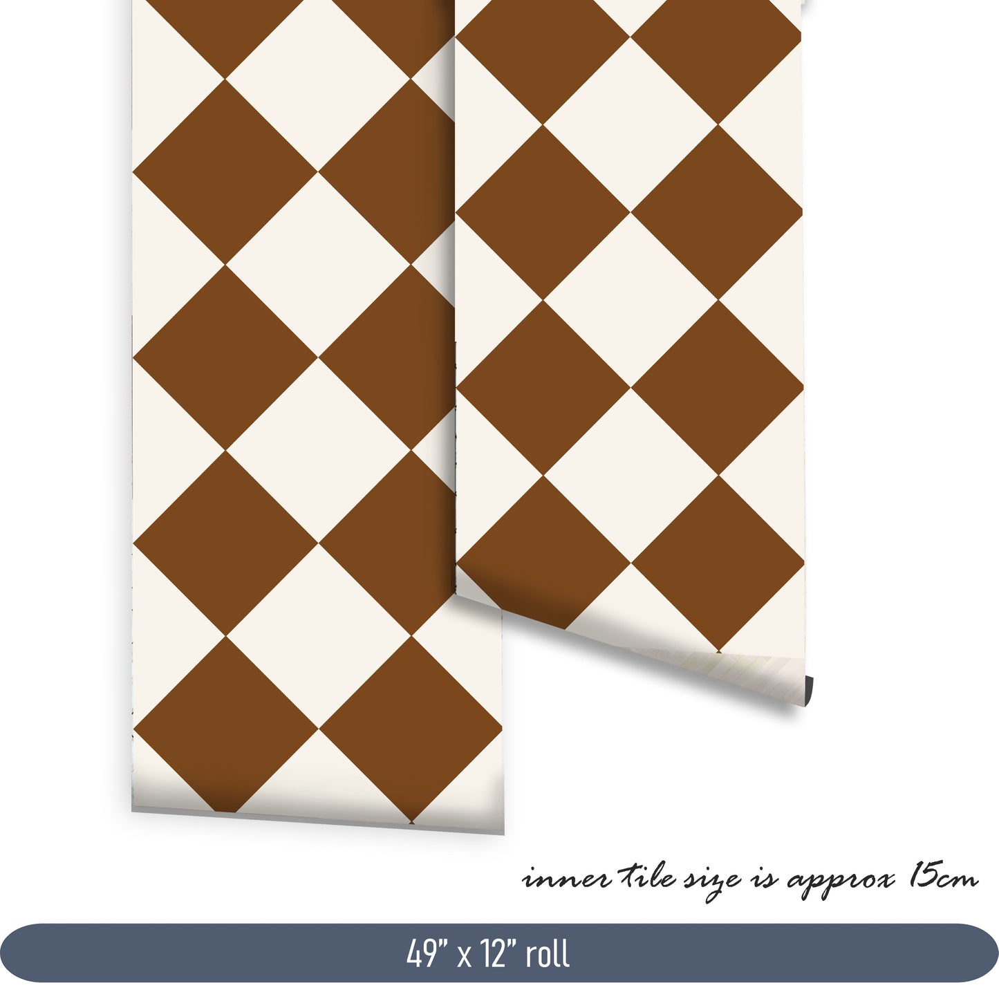 Diamond Pecan & Off White  Peel & Stick Tile