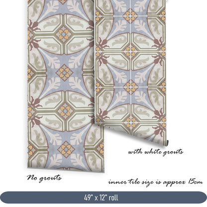 Innsbruck Premium Peel and Stick Floor Tile Stickers | Removable, Renter friendly with Anti-Slip finish in sturdy 520 microns