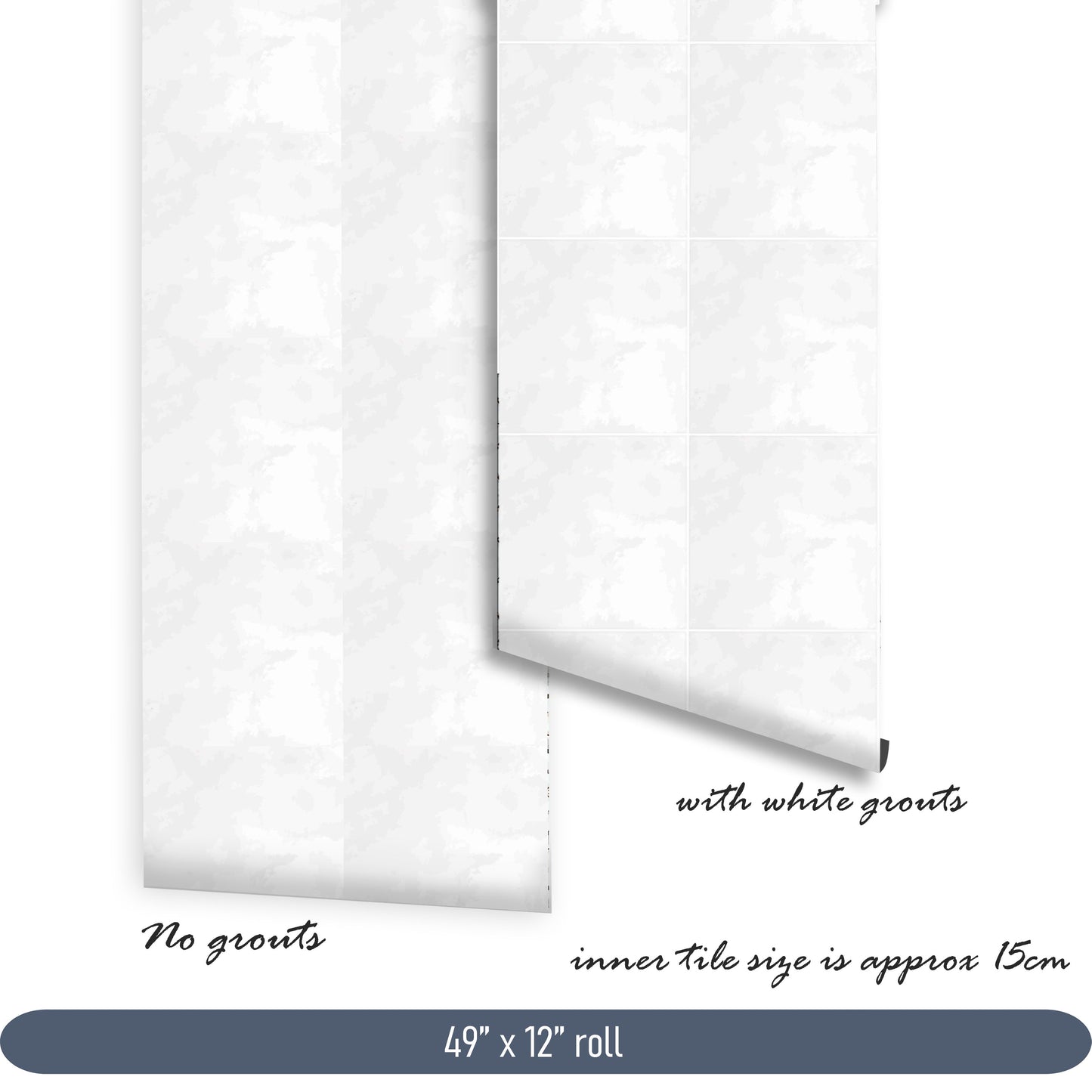 Weathered White Peel & Stick Tile Decal