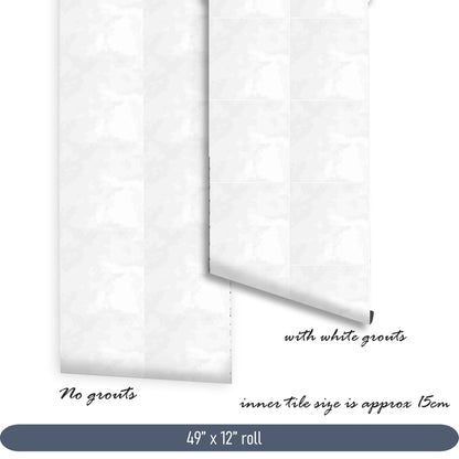 Weathered White Peel & Stick Tile Decal