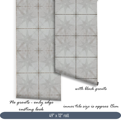 Positano Vintage Premium Peel and Stick Floor Tile Stickers | Removable, Renter friendly with Anti-Slip finish in sturdy 520 microns