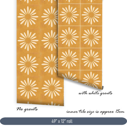 Pithora Ochre Peel and Stick Flooring