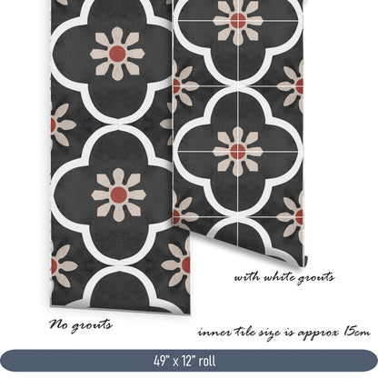 Pushkar Premium Peel and Stick Floor Tile Stickers | Removable, Renter friendly with Anti-Slip finish in sturdy 520 microns