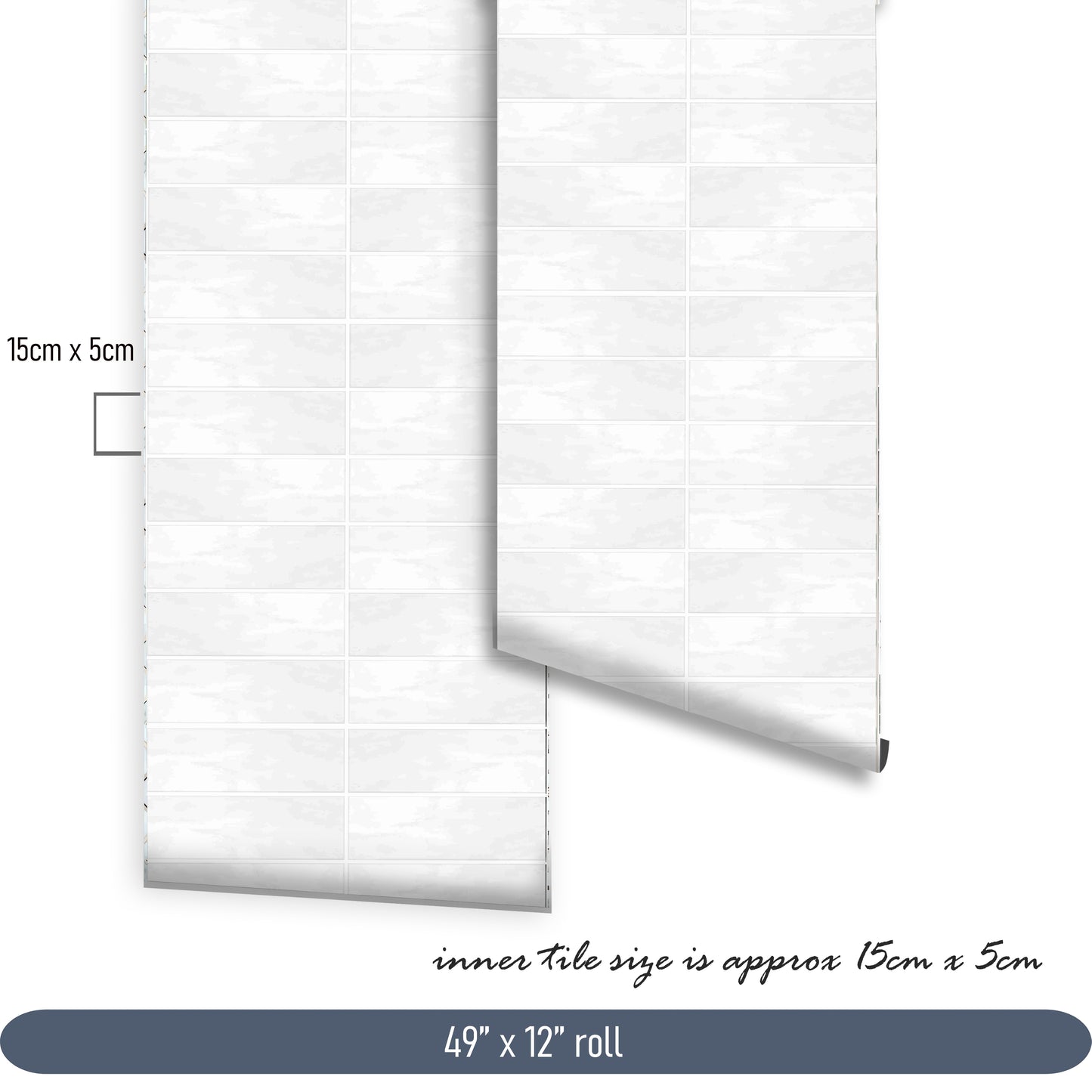 Weathered White Peel & Stick Tile Decal