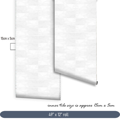 Weathered White Peel & Stick Tile Decal
