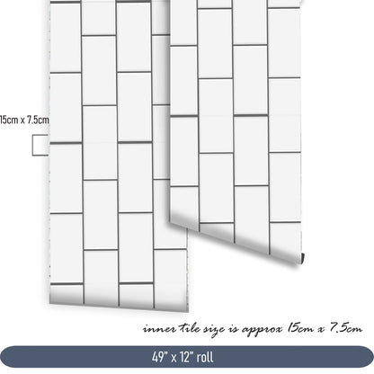 Off white Subway Peel & Stick Tile