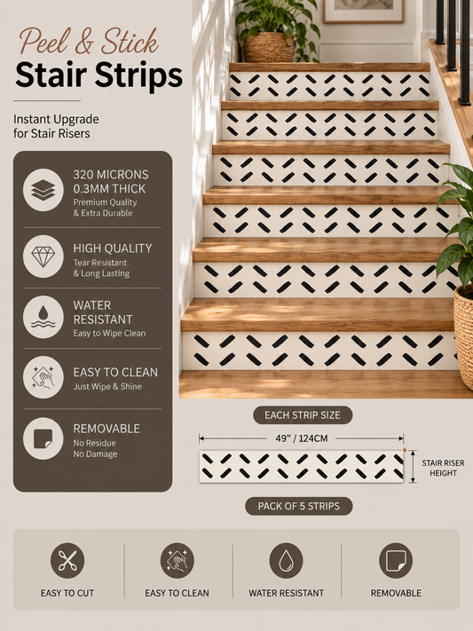 Brussels Peel and Stick Stair Strips