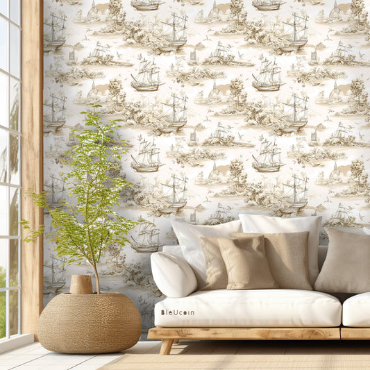 French Toiles Wallpaper