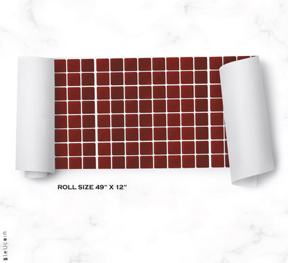 Oxblood Mosaic Peel and Stick Flooring