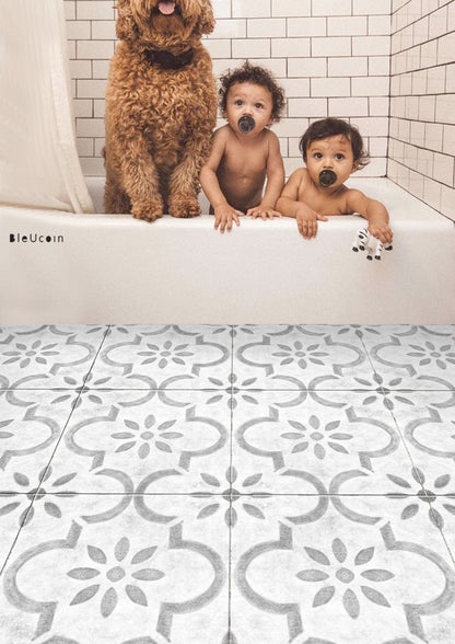 Pinebluff Premium Peel and Stick Floor Tile Stickers | Removable, Renter friendly with Anti-Slip finish in sturdy 520 microns