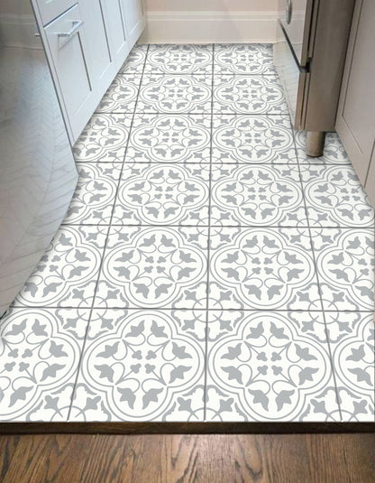 Seville Premium Peel and Stick Floor Tile Stickers | Removable, Renter friendly with Anti-Slip finish in sturdy 520 microns