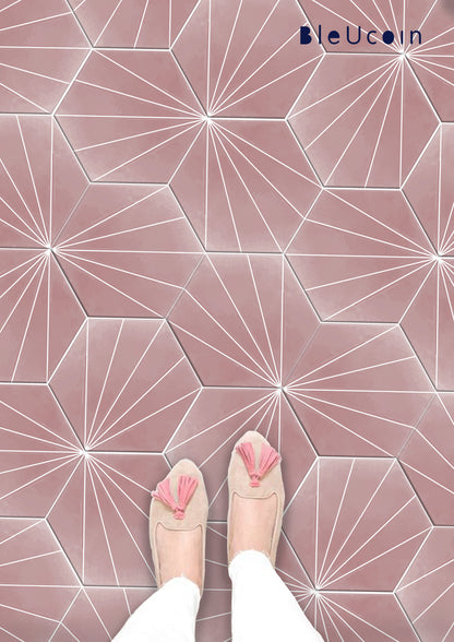 Kobe Rose hexagon Peel & Stick Tile