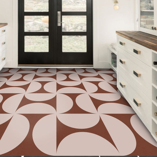 Parma English Premium Peel and Stick Floor Tile Stickers | Removable, Renter friendly with Anti-Slip finish in sturdy 520 microns