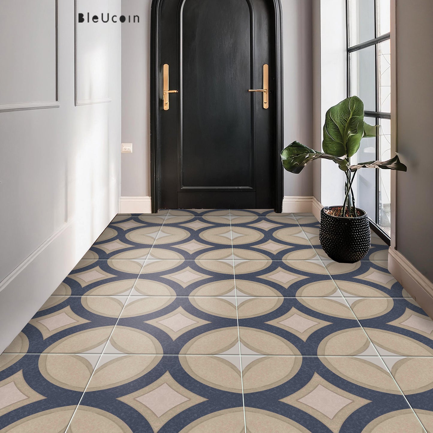 Capetown Premium Peel and Stick Floor Tile Stickers | Removable, Renter friendly with Anti-Slip finish in sturdy 520 microns