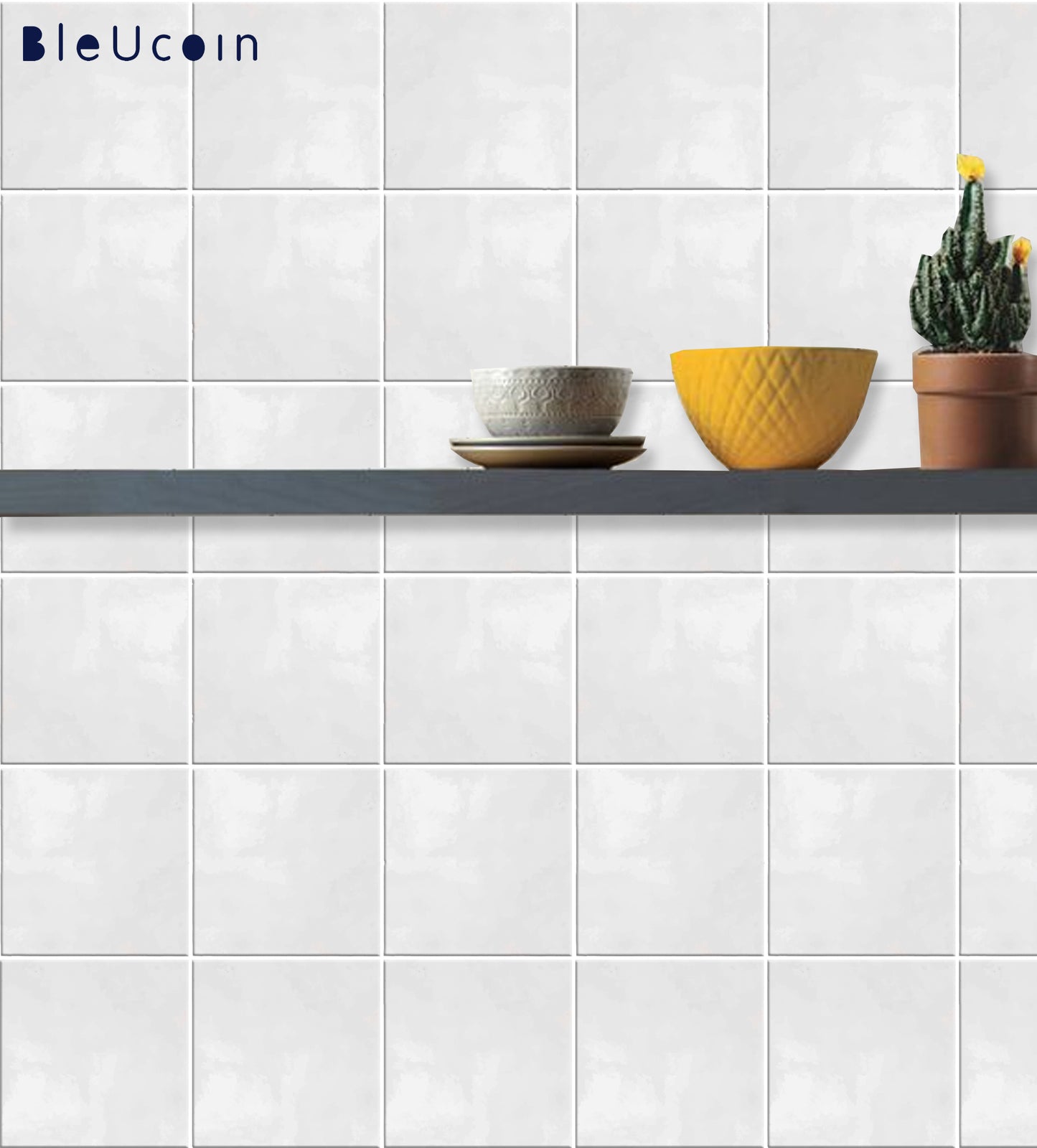 Weathered White Peel & Stick Tile Decal