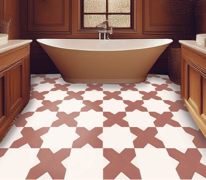 Capri Premium Peel and Stick Floor Tile Stickers | Removable, Renter friendly with Anti-Slip finish in sturdy 520 microns