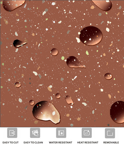 50% DISCOUNT - Terrazzo Terracotta  12.5" x 12.5" - 40 Pcs Anti Slip