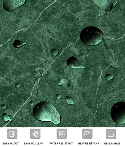 Marble Clover Green & White Checker Peel & Stick Anti-Slip Flooring