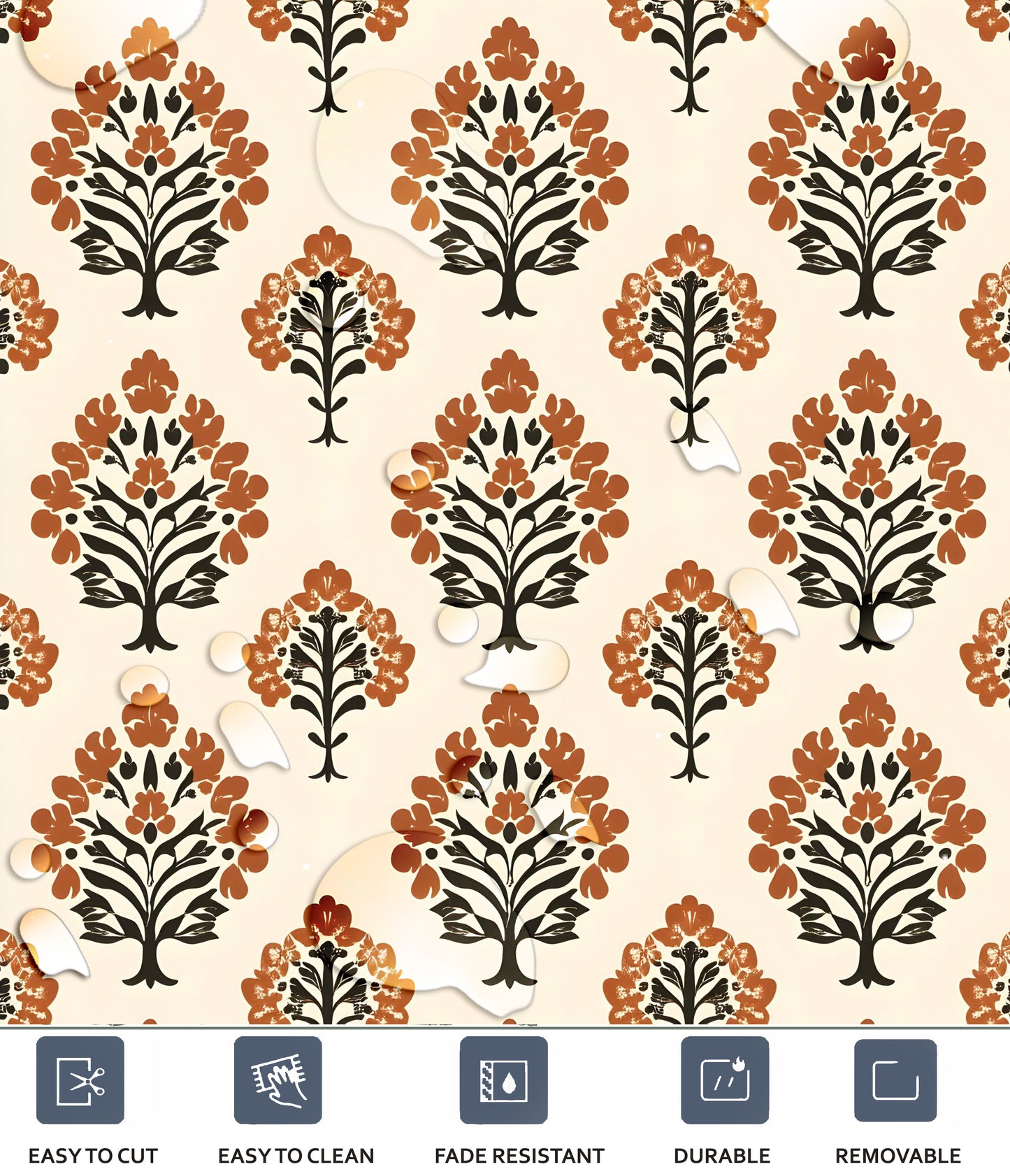 Madhopur Premium Peel and Stick Floor Tile Stickers | Removable, Renter friendly with Anti-Slip finish in sturdy 520 microns