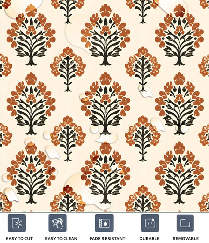 Madhopur Premium Peel and Stick Floor Tile Stickers | Removable, Renter friendly with Anti-Slip finish in sturdy 520 microns