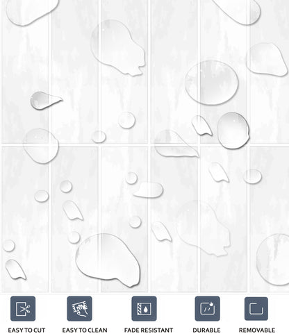 Weathered White Peel & Stick Tile Decal