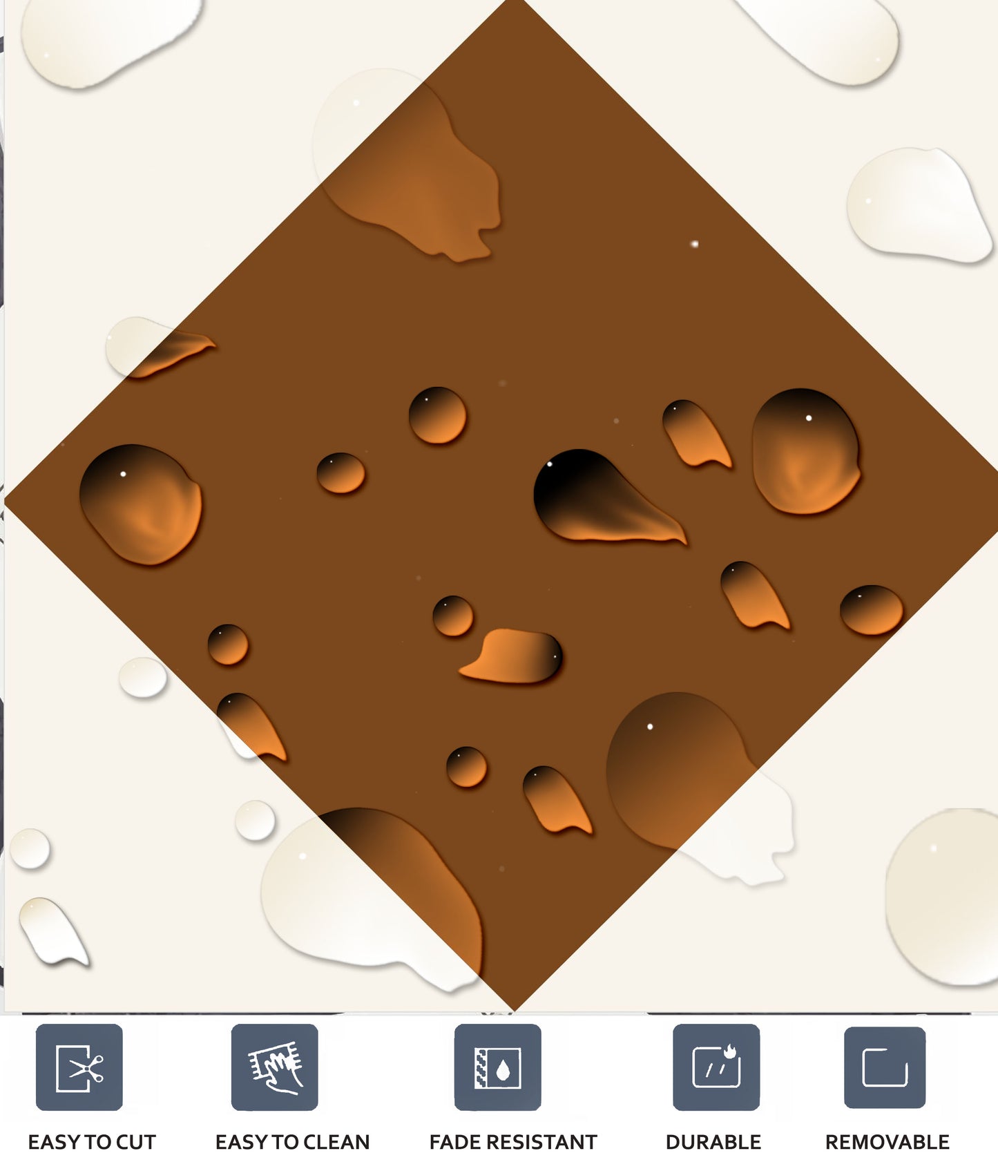 Diamond Pecan & Off White  Peel & Stick Tile