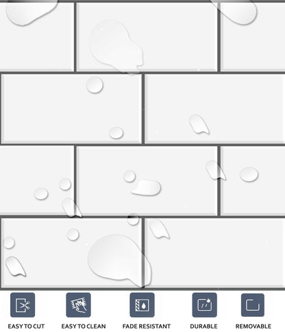 Off white Subway Peel & Stick Tile