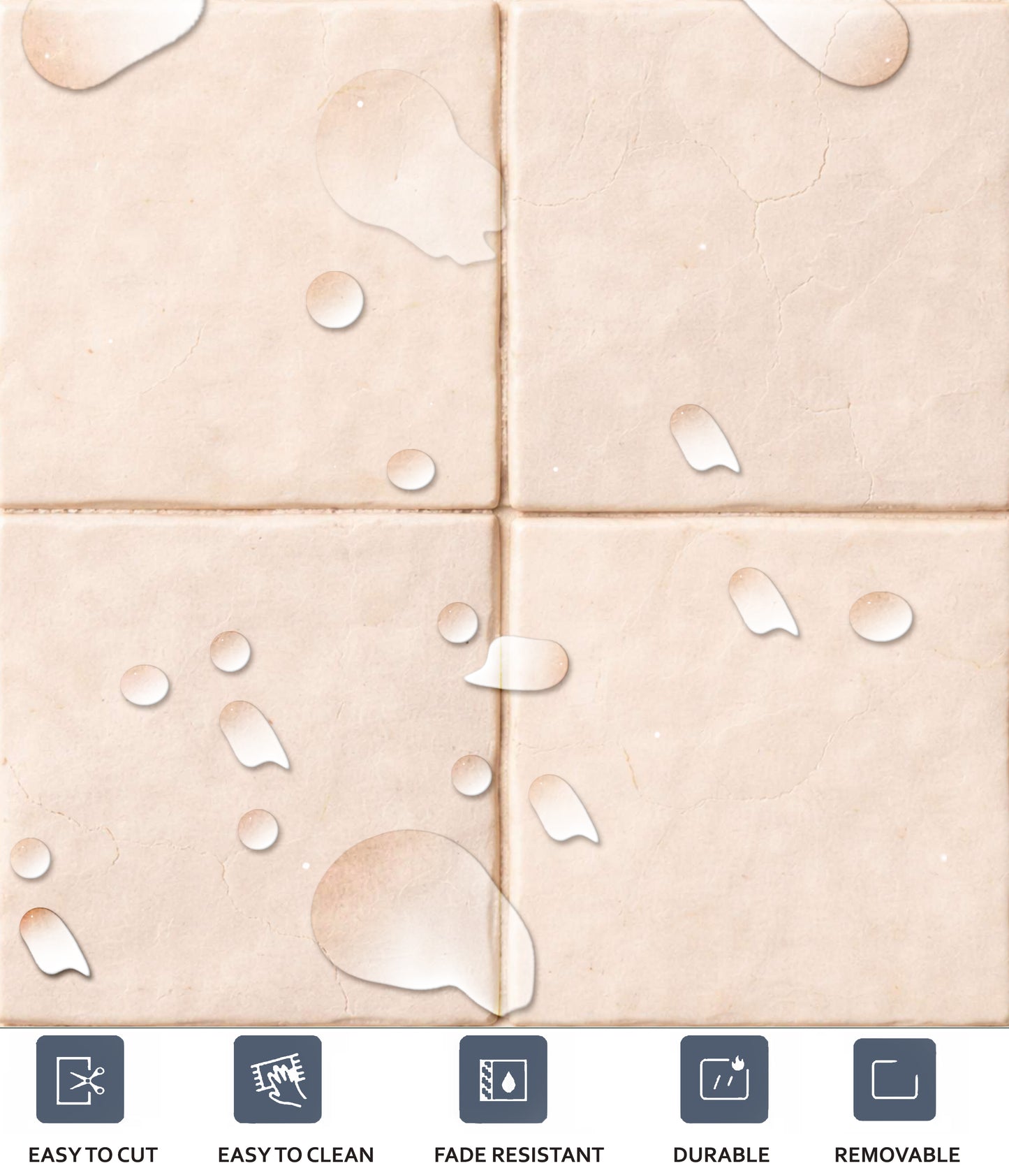 Rabat Zellige Sand Peel & Stick Tile Decal
