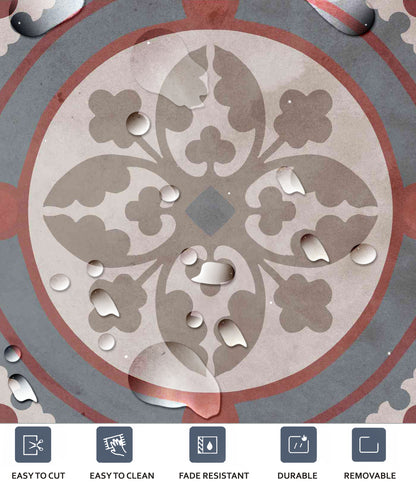 Granada Premium Peel and Stick Floor Tile Stickers | Removable, Renter friendly with Anti-Slip finish in sturdy 520 microns