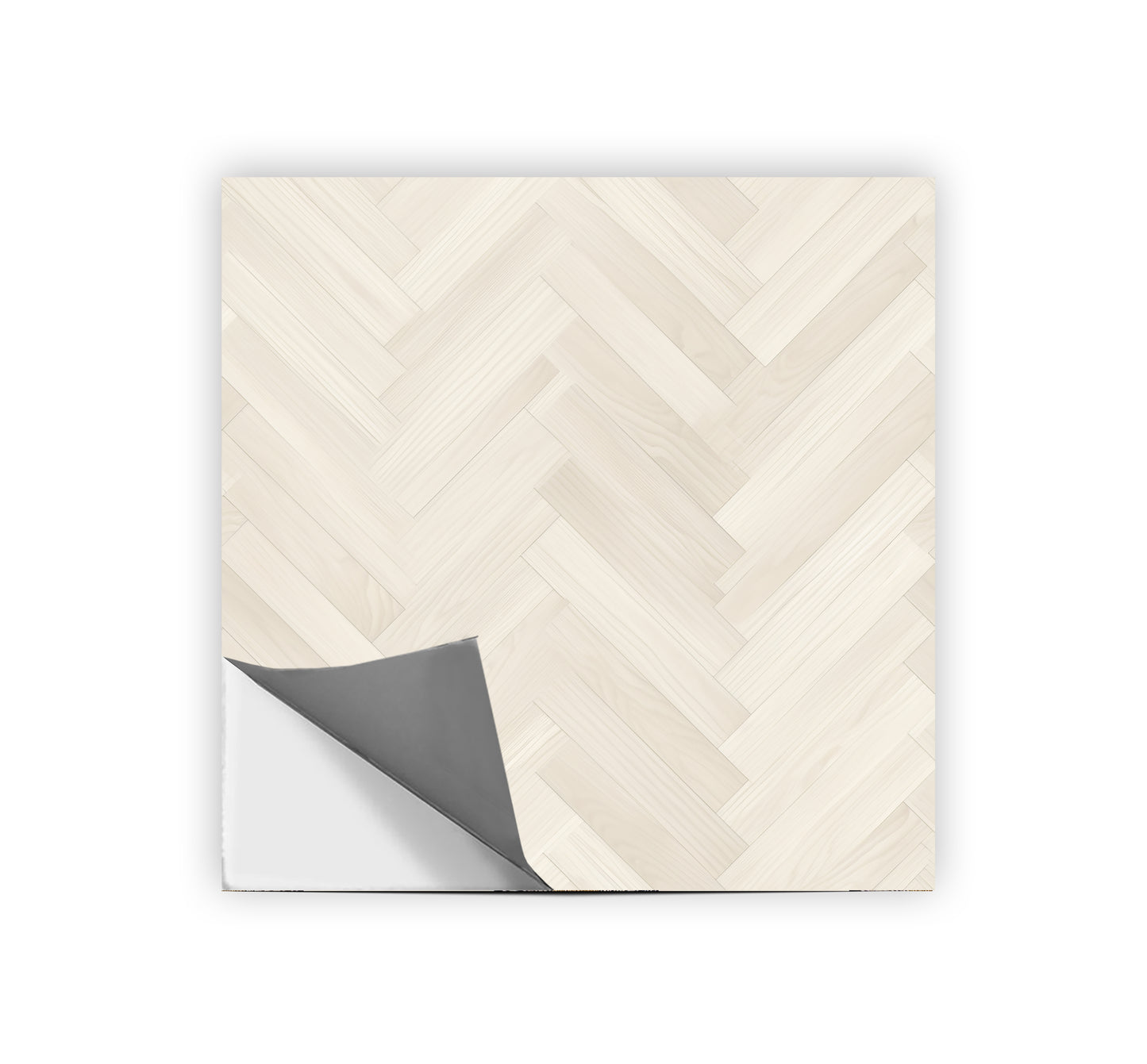 Wooden Herringbone Premium Peel and Stick Floor Tile Stickers | Removable, Renter friendly with Anti-Slip finish in sturdy 520 microns