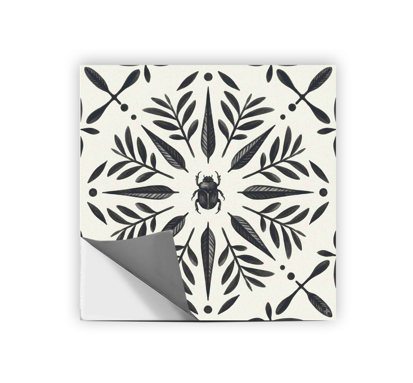 Scarab Rosette Peel and Stick Floor Decal