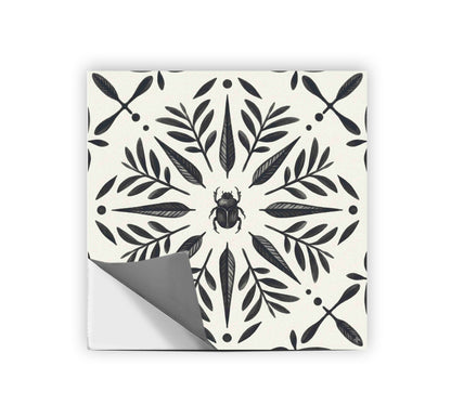 Scarab Rosette Peel and Stick Floor Decal