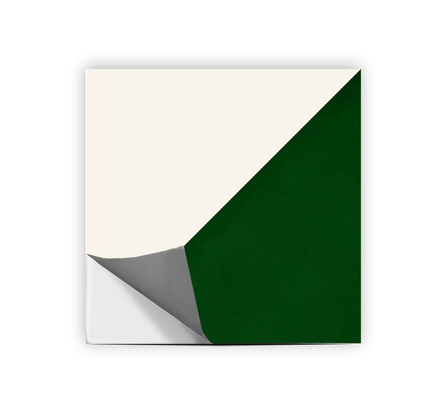 Diamond Moss Green & Off White Premium Peel and Stick Floor Tile Stickers | Removable, Renter friendly with Anti-Slip finish in sturdy 520 microns
