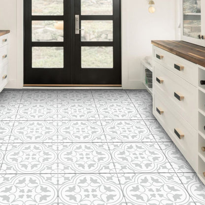 Tangier Light Premium Peel and Stick Floor Tile Stickers | Removable, Renter friendly with Anti-Slip finish in sturdy 520 microns