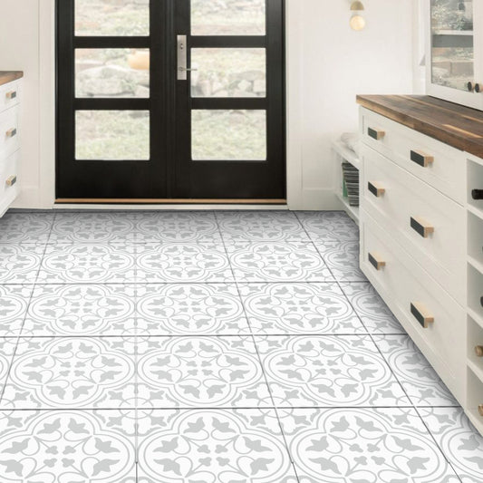 Tangier Light Premium Peel and Stick Floor Tile Stickers | Removable, Renter friendly with Anti-Slip finish in sturdy 520 microns