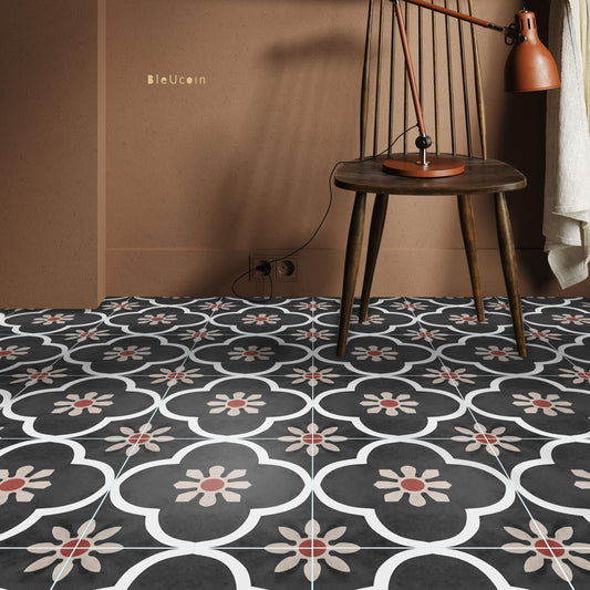 Pushkar Premium Peel and Stick Floor Tile Stickers | Removable, Renter friendly with Anti-Slip finish in sturdy 520 microns