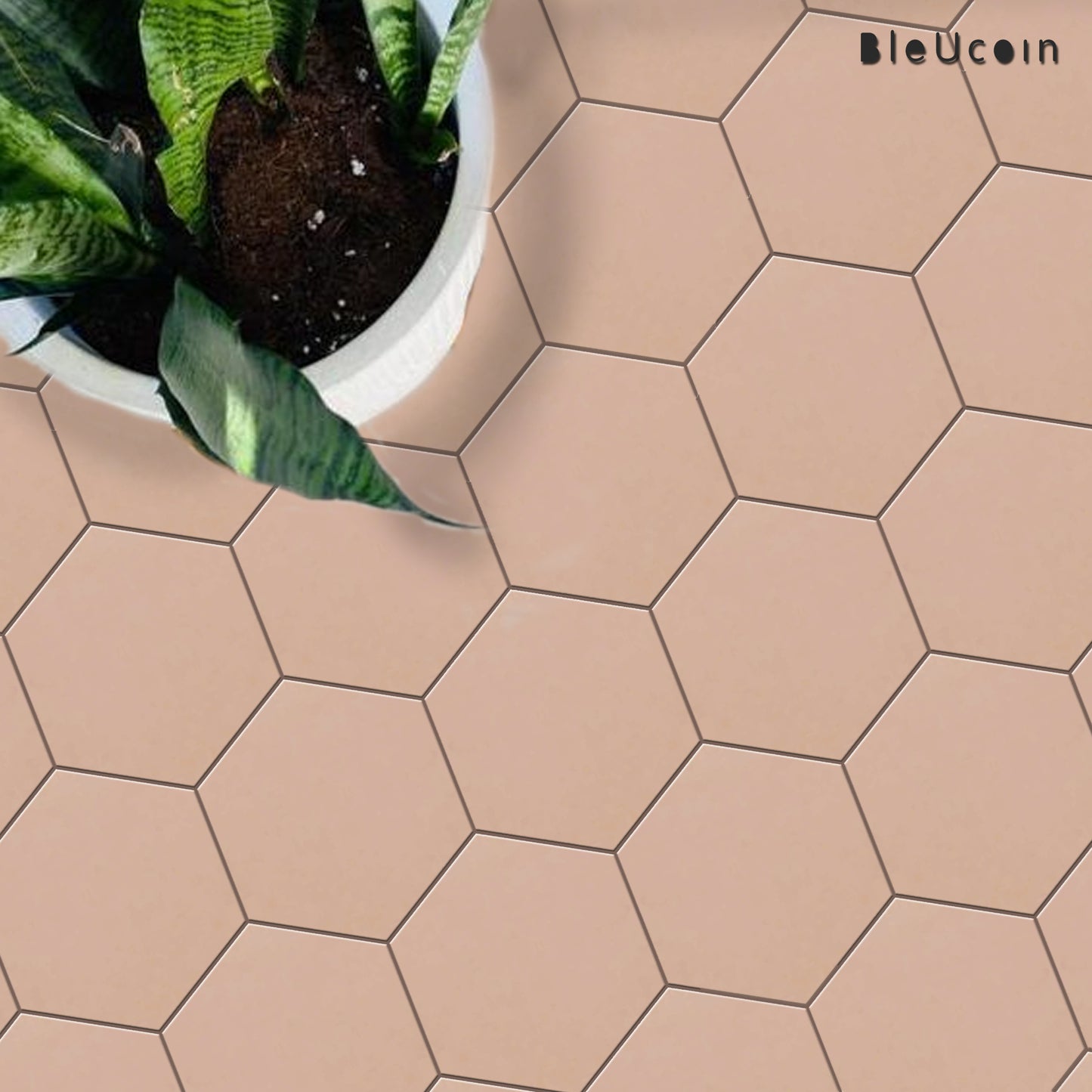 Blush Hexagon Peel & Stick Tile Decal