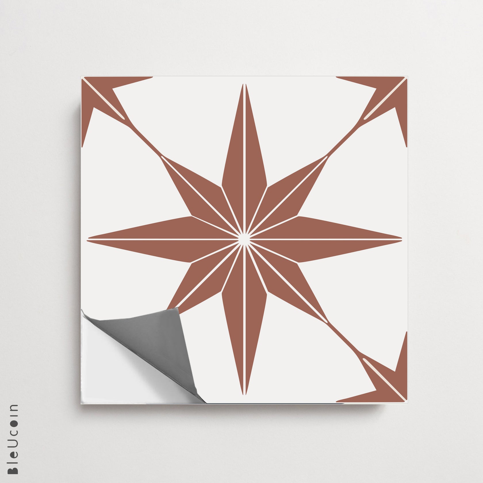 Positano Rust Premium Peel and Stick Floor Tile Stickers | Removable ...