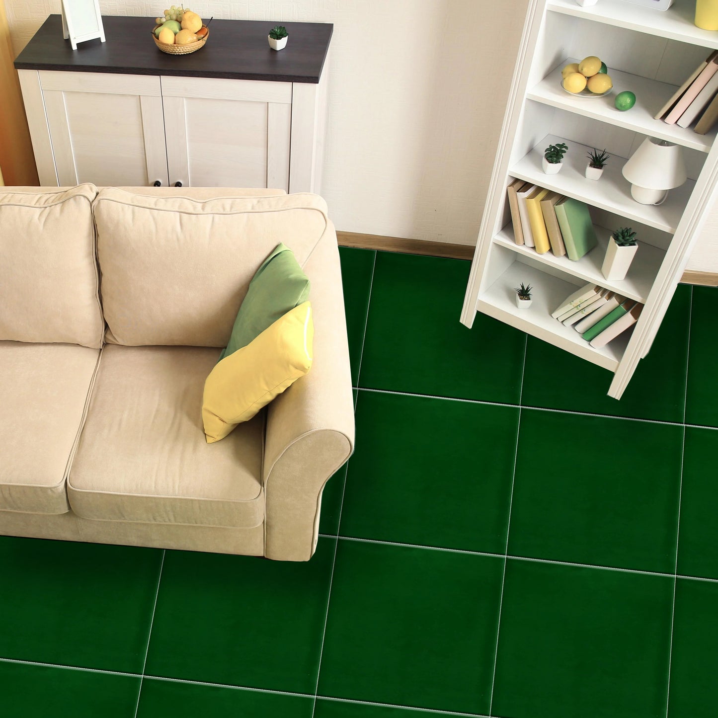 Moss Green Peel & Stick Anti-Slip Flooring