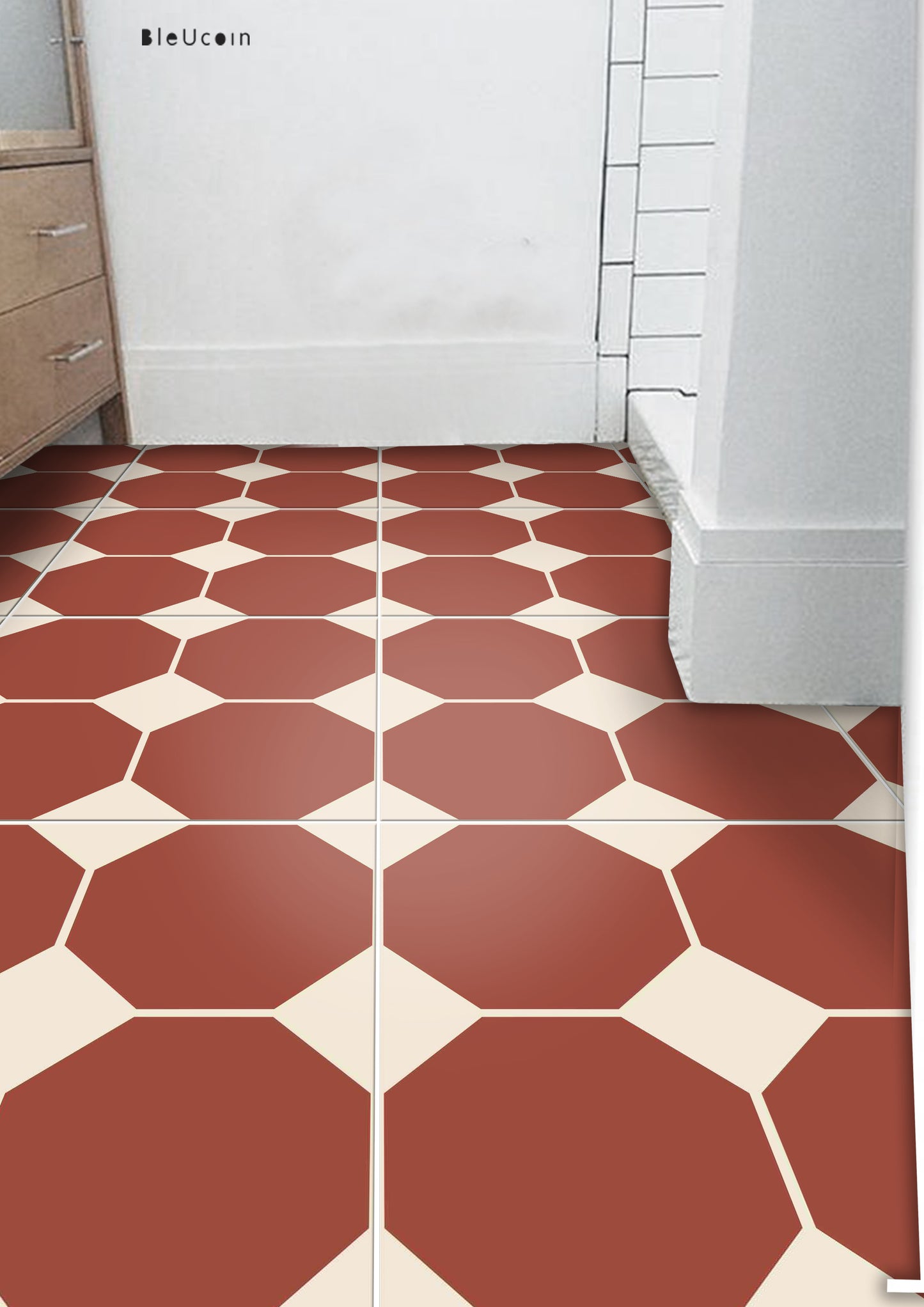 Chile Premium Peel and Stick Floor Tile Stickers | Removable, Renter friendly with Anti-Slip finish in sturdy 520 microns