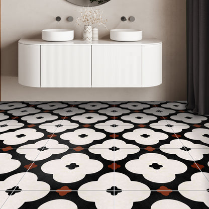 Sakura Hampi Premium Peel and Stick Floor Tile Stickers | Removable, Renter friendly with Anti-Slip finish in sturdy 520 microns