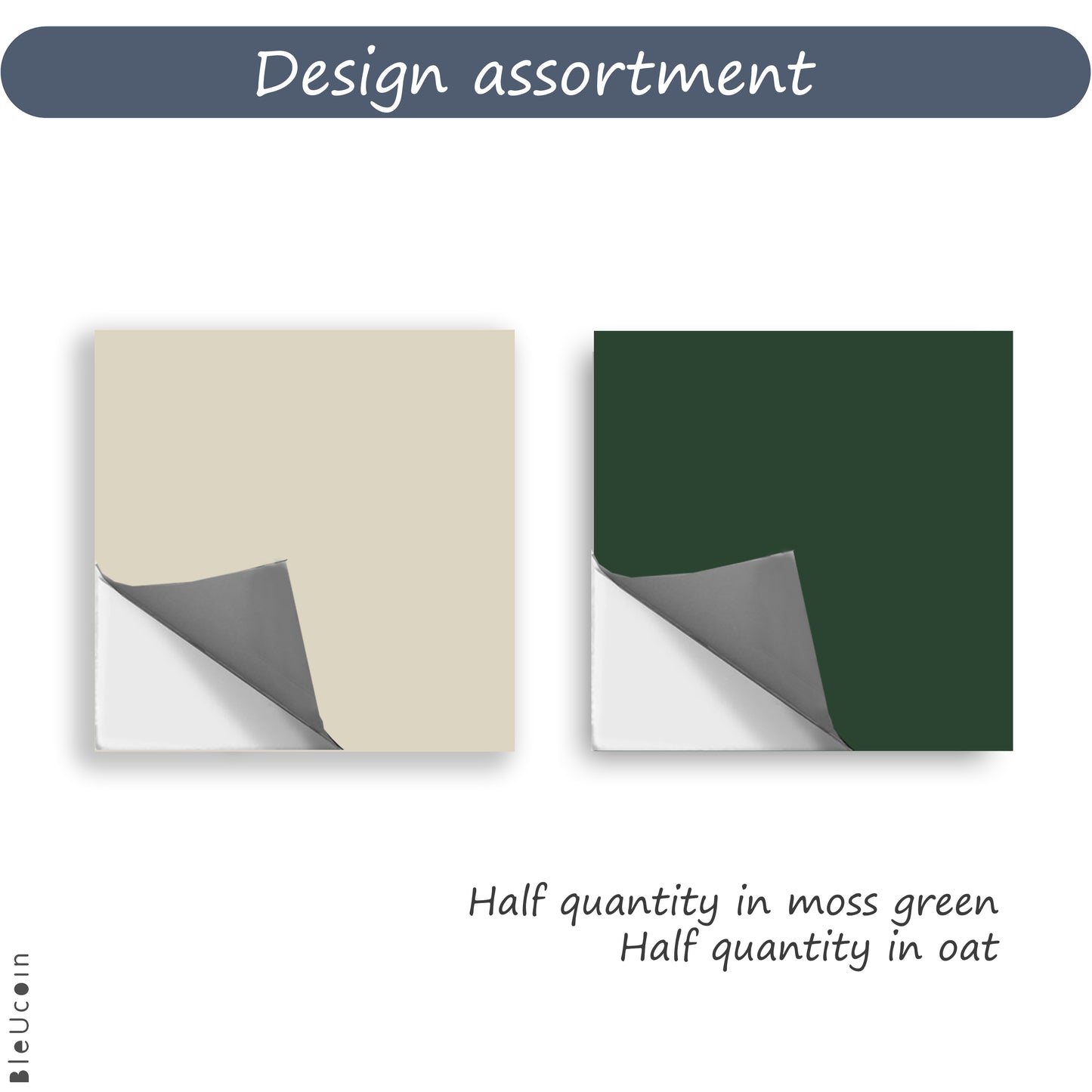 Moss Green & Oat Checker Peel and Stick Floor Decal