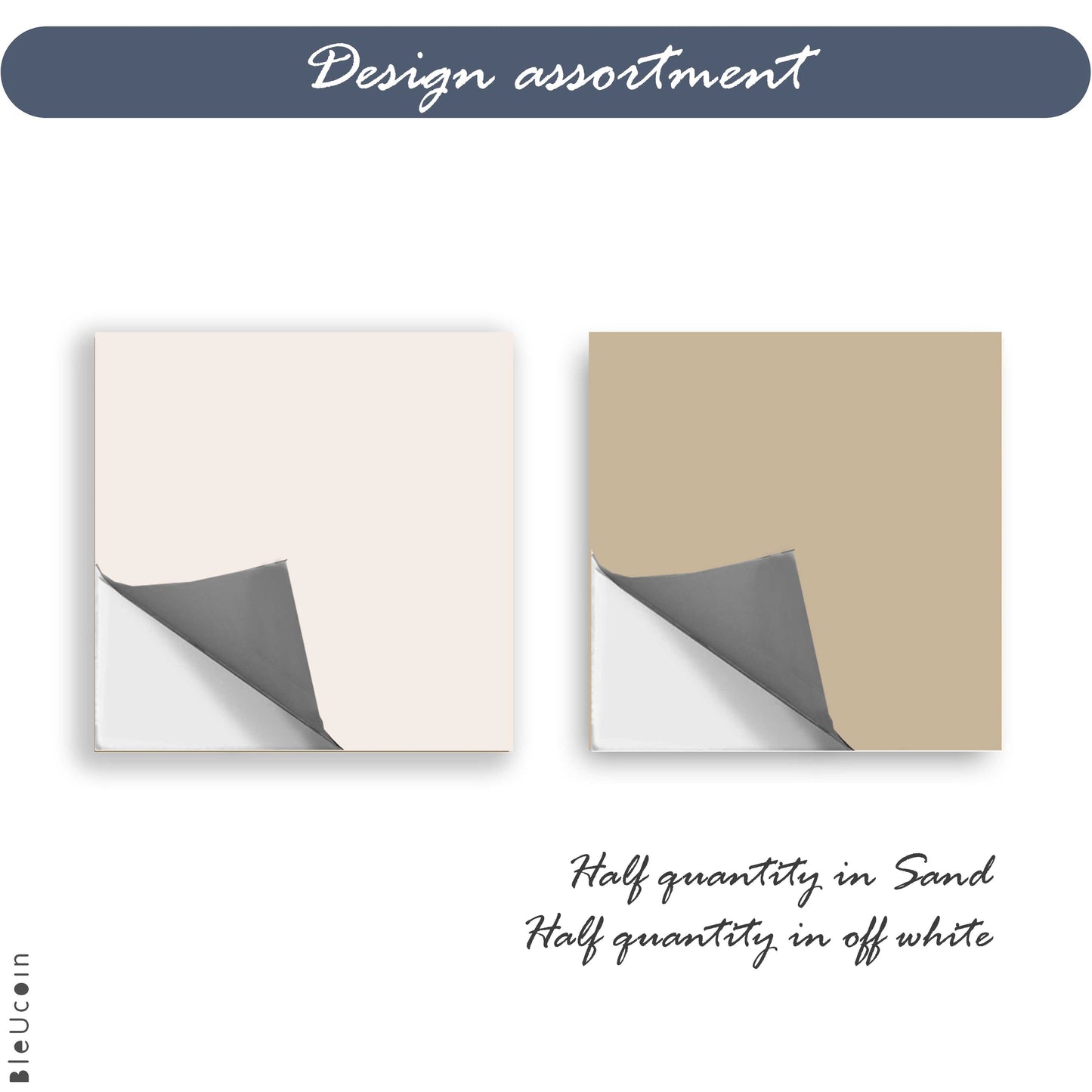 Sand & White Checker Premium Peel and Stick Floor Tile Stickers | Removable, Renter friendly with Anti-Slip finish in sturdy 520 microns