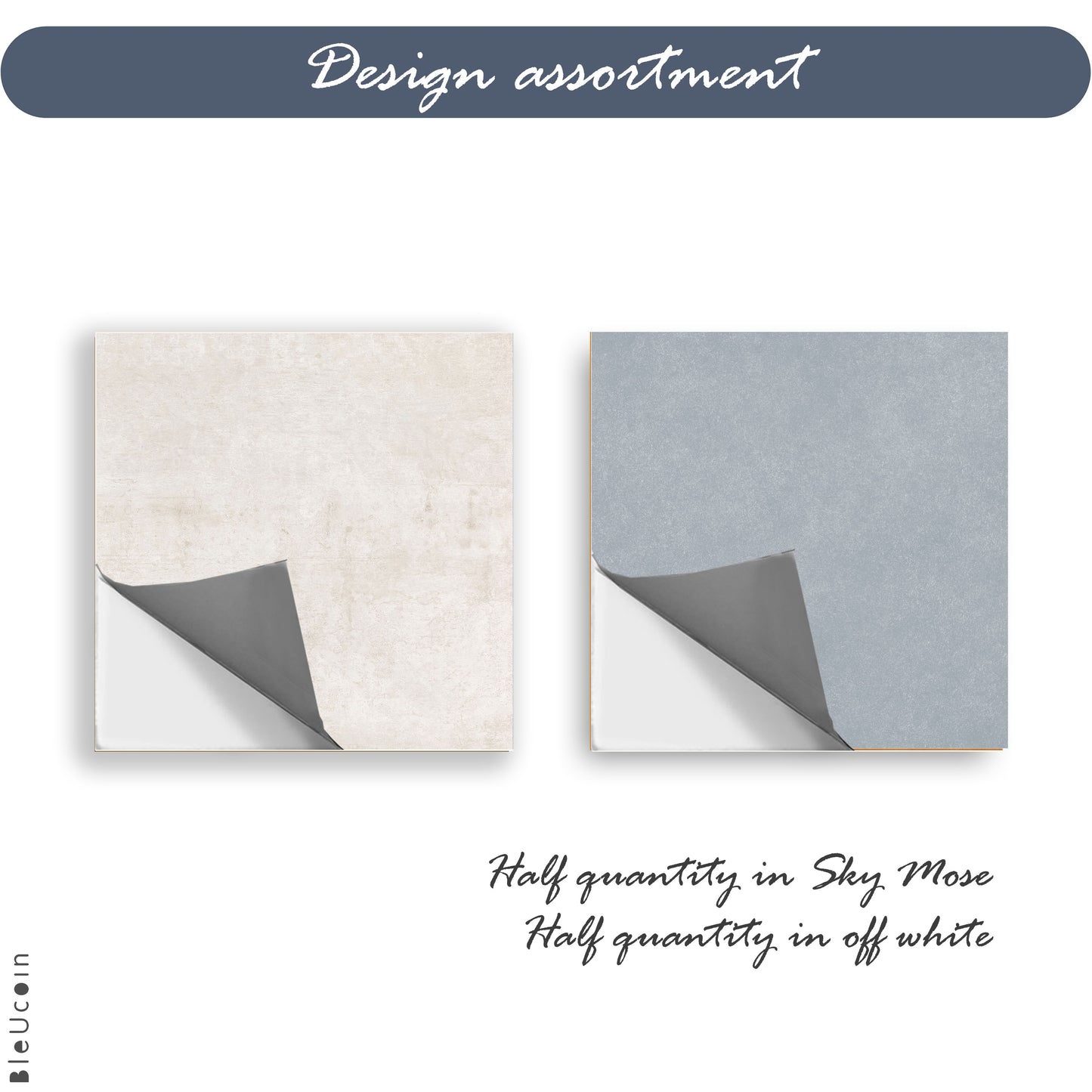 50% DISCOUNT - Sky Mose &  Off White  Limestone 13" x 13" - 40 pcs