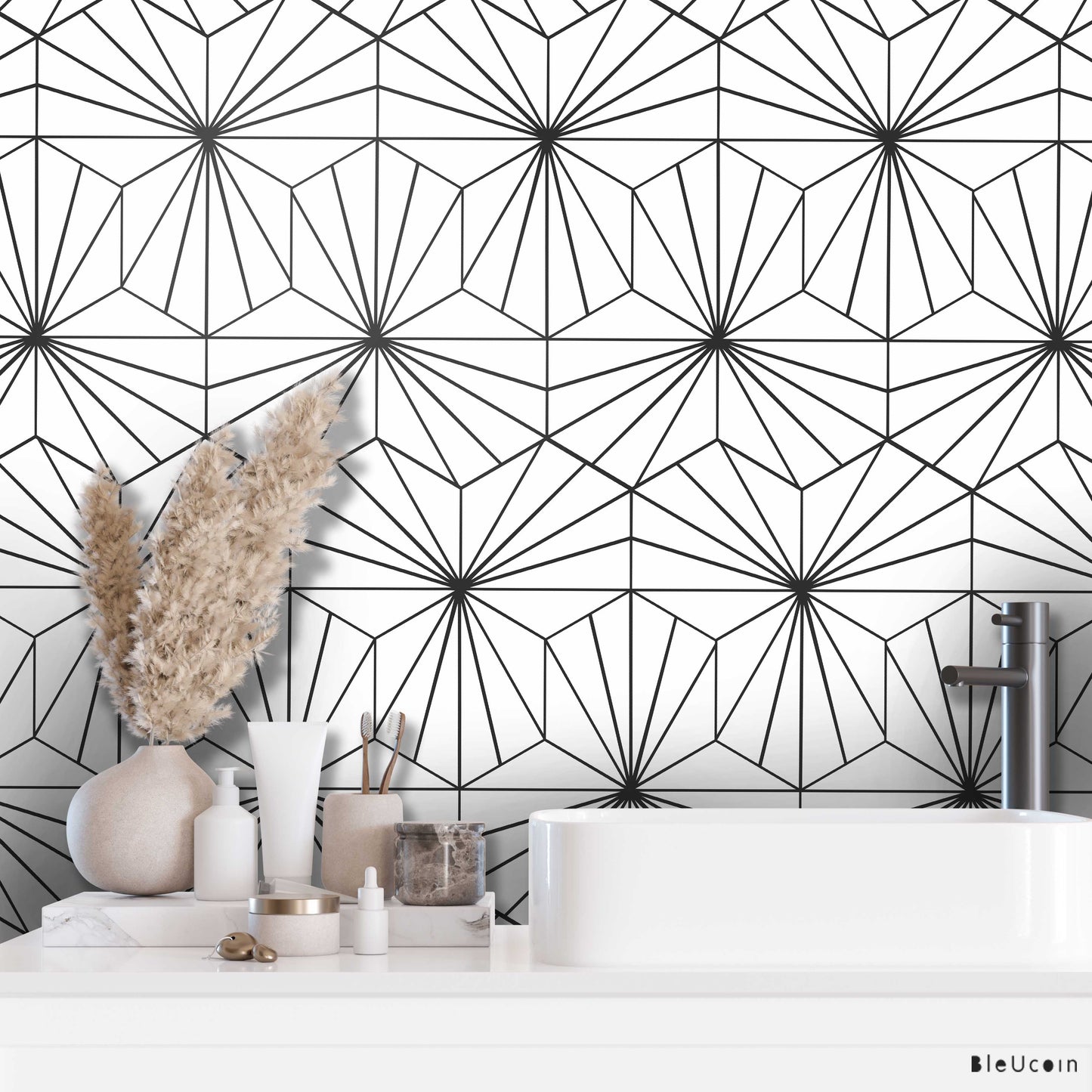 Kobe White Hexagon Peel & Stick Tile