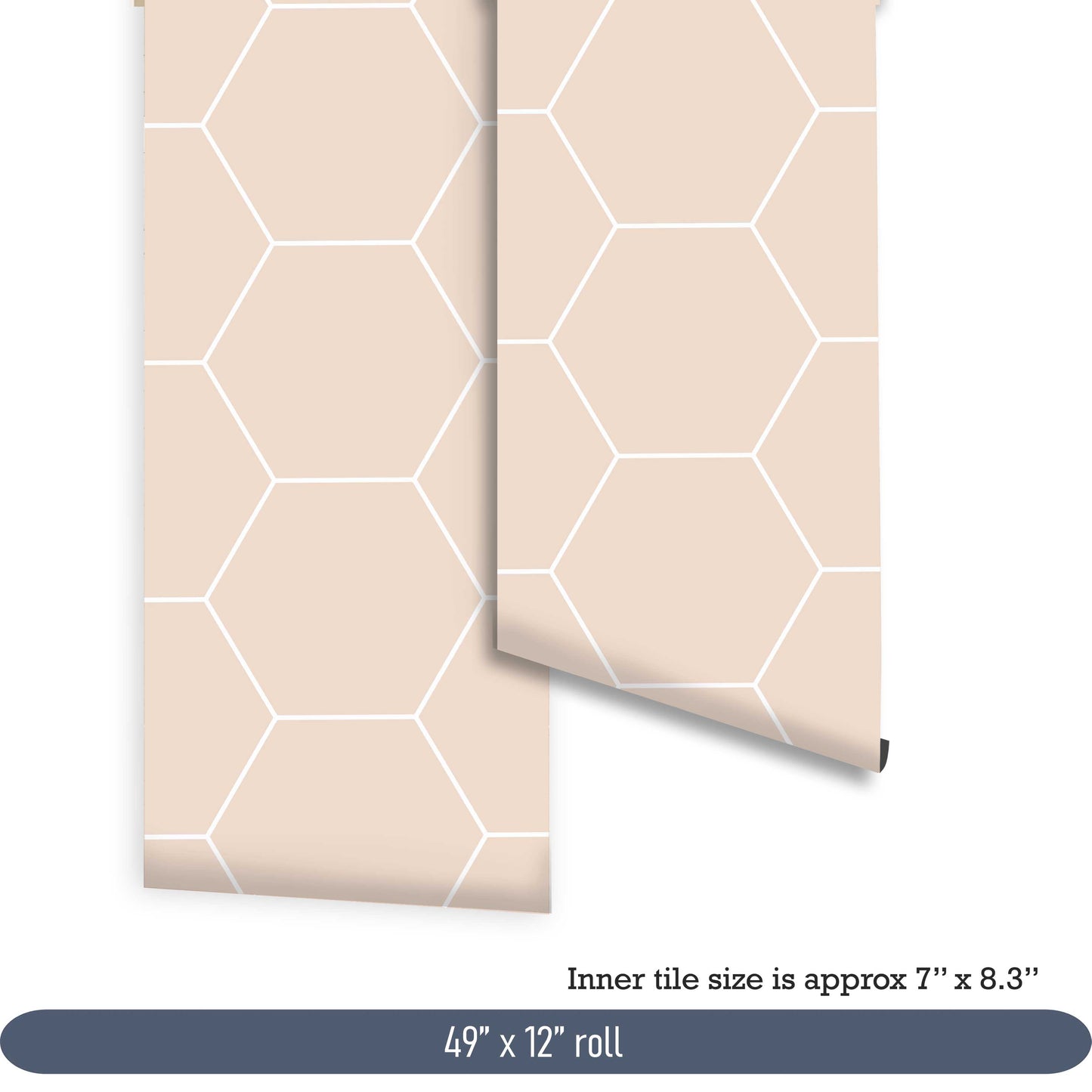 Blush Hexagon Peel & Stick Tile Decal