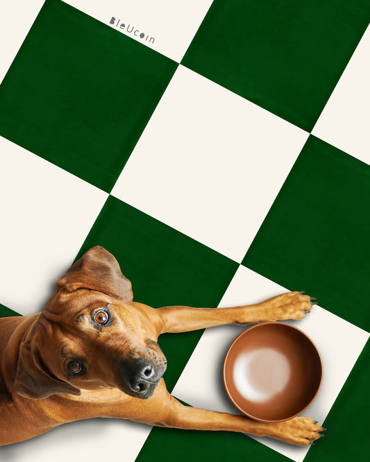Moss Green & White Checker Peel & Stick Anti-Slip Flooring