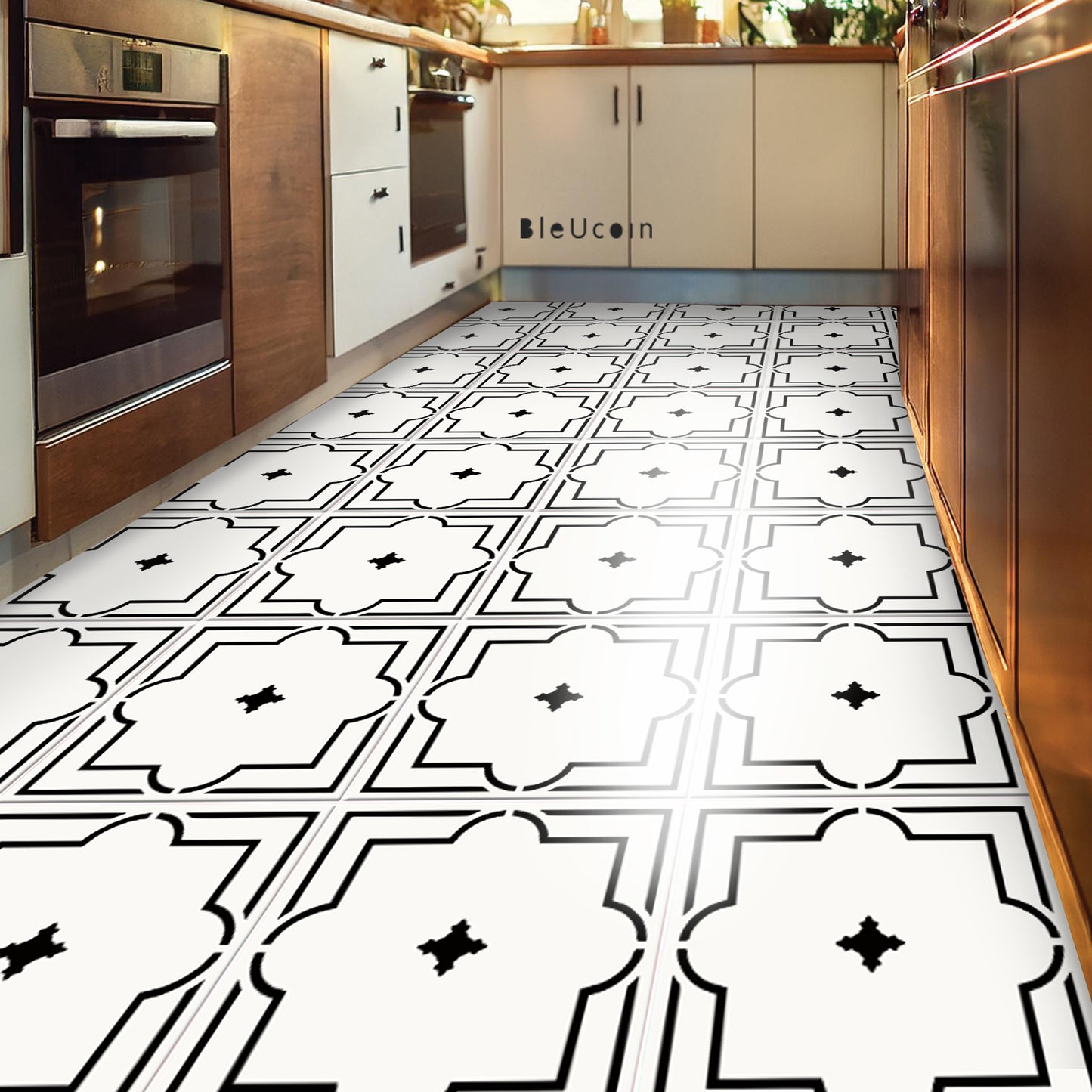 Dallas Premium Peel and Stick Floor Tile Stickers | Removable, Renter friendly with Anti-Slip finish in sturdy 520 microns